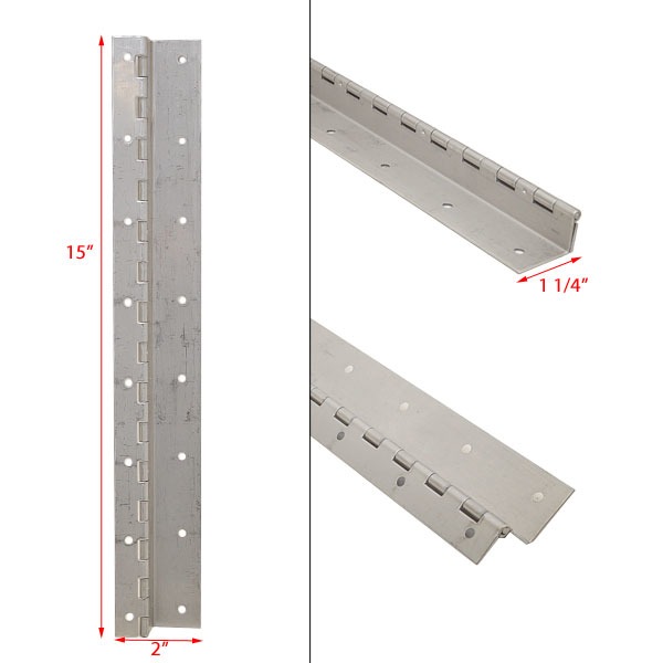 Larson Boats 42480466 15 x 1 1/4 Inch Aluminum Boat Offset Piano Hinge