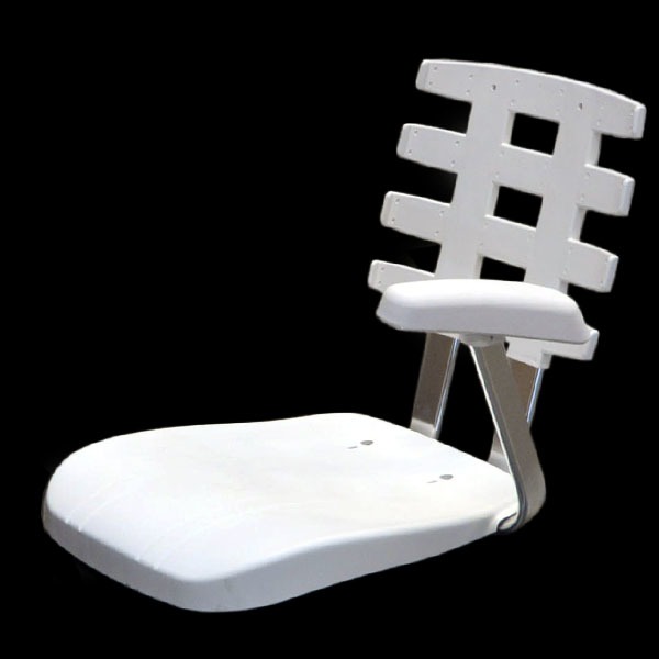 P10 White Boat Fighting Ladder Back Helm Seat Shell (One