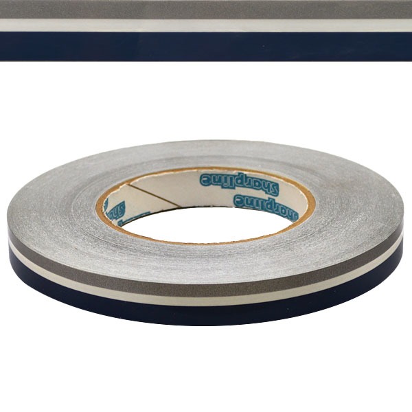 Larson 13207003 Navy Blue Clear Silver 5/8 Inch Vinyl Boat Pinstripe