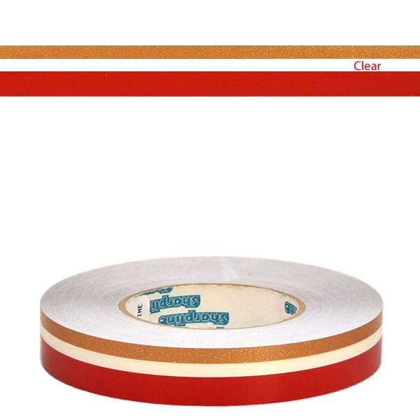Larson / Glastron Red / Clear / Gold 1 Inch Boat Pinstripe Tape