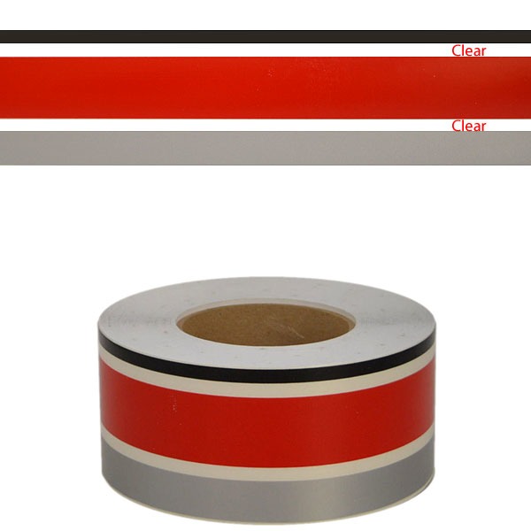 Larson SEI Silver / Red / Black Clear 3 1/4 x 150 FT Boat Pinstripe