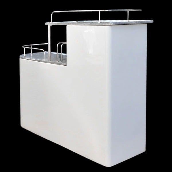 Avalon White 40 Inch Pontoon Boat Rear Table Storage