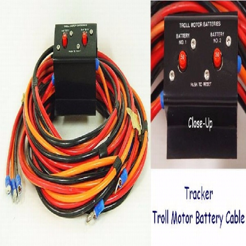 CUSTOM 8 GAUGE 10 FOOT TROLLING MOTOR BOAT WIRE HARNESS boat wire harness 