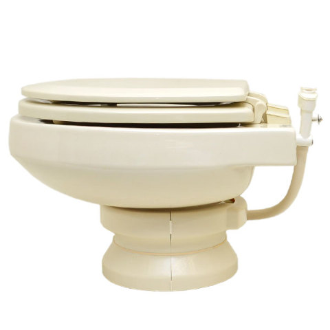 Dometic Boat Vacuflush Toilet 317470603 | Bone Colored Ceramic 706 (Kit