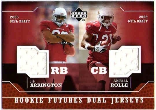JJ ARRINGTON ANTREL ROLLE 2005 Upper Deck Rookie Futures Dual Jersey 