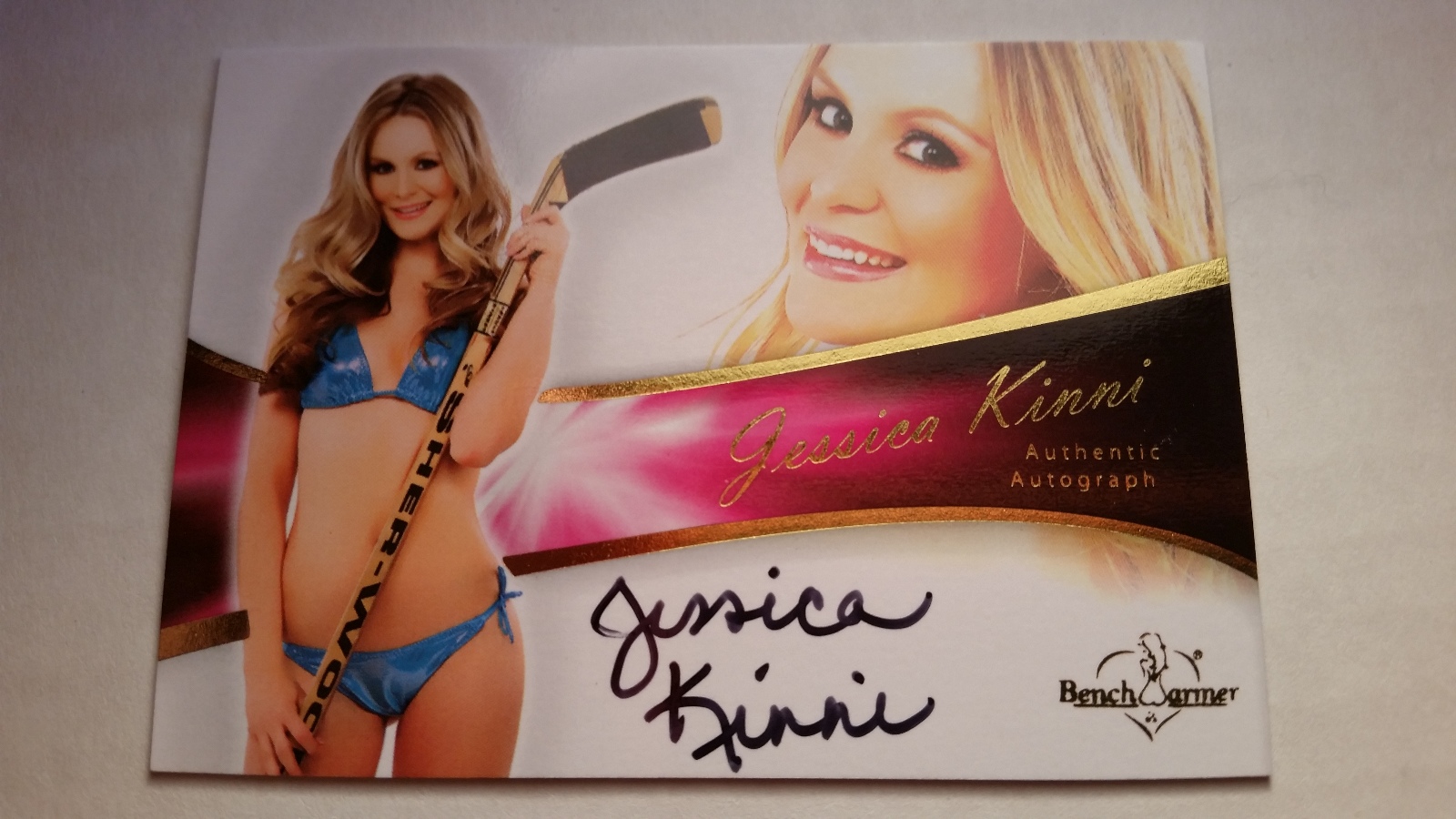 Jessica Kinni 2011 Bench Warmer Bubble Gum Autograph Auto on Card #A38