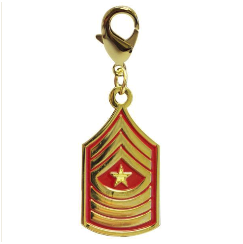 Vanguard PET INSIGNIA RANK CHARM SGT MAJ Heroes Sports Cards