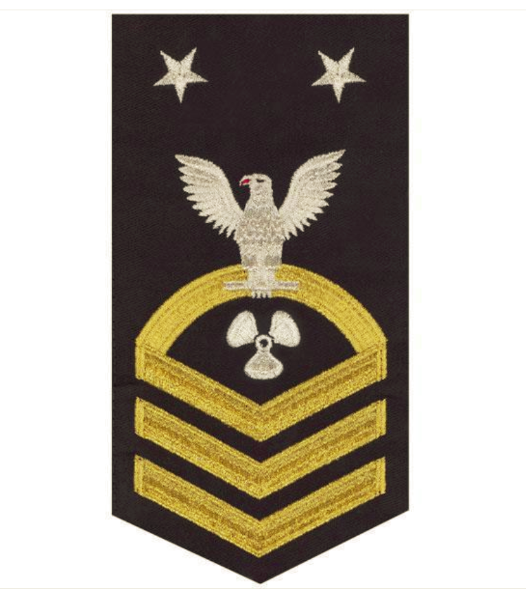 Vanguard NAVY E9 MALE RATING BADGE MACHINIST'S MATE SEAWORTHY GOLD