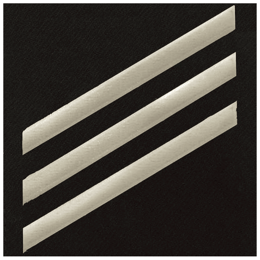 Vanguard NAVY E3 RATING BADGE SEAMAN WHITE CHEVRONS ON BLUE SERGE