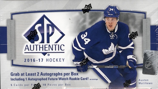 2016/17 Upper Deck UD SP Authentic Hockey Hobby Box (18 Packs)(Sealed) 16/17 SPA