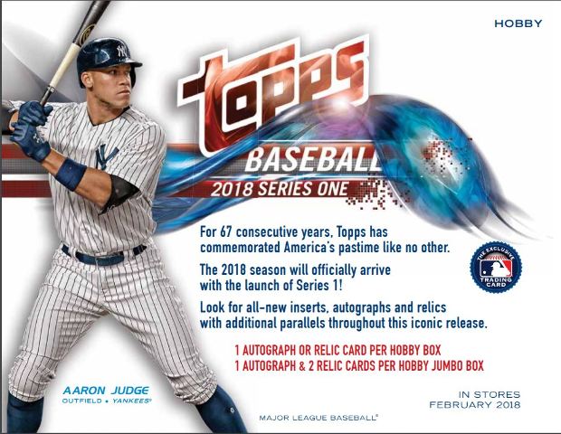 2018 Topps Series 1 Baseball Jumbo Hobby Box (Sealed/12 Packs) w/ 2 Silver Packs