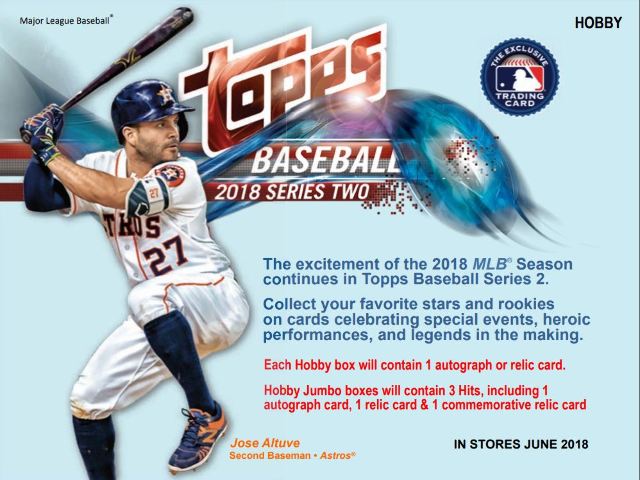 2018 Topps Series 2 Baseball Hobby Box (Sealed/36 Packs) w/ 1 Silver Packs