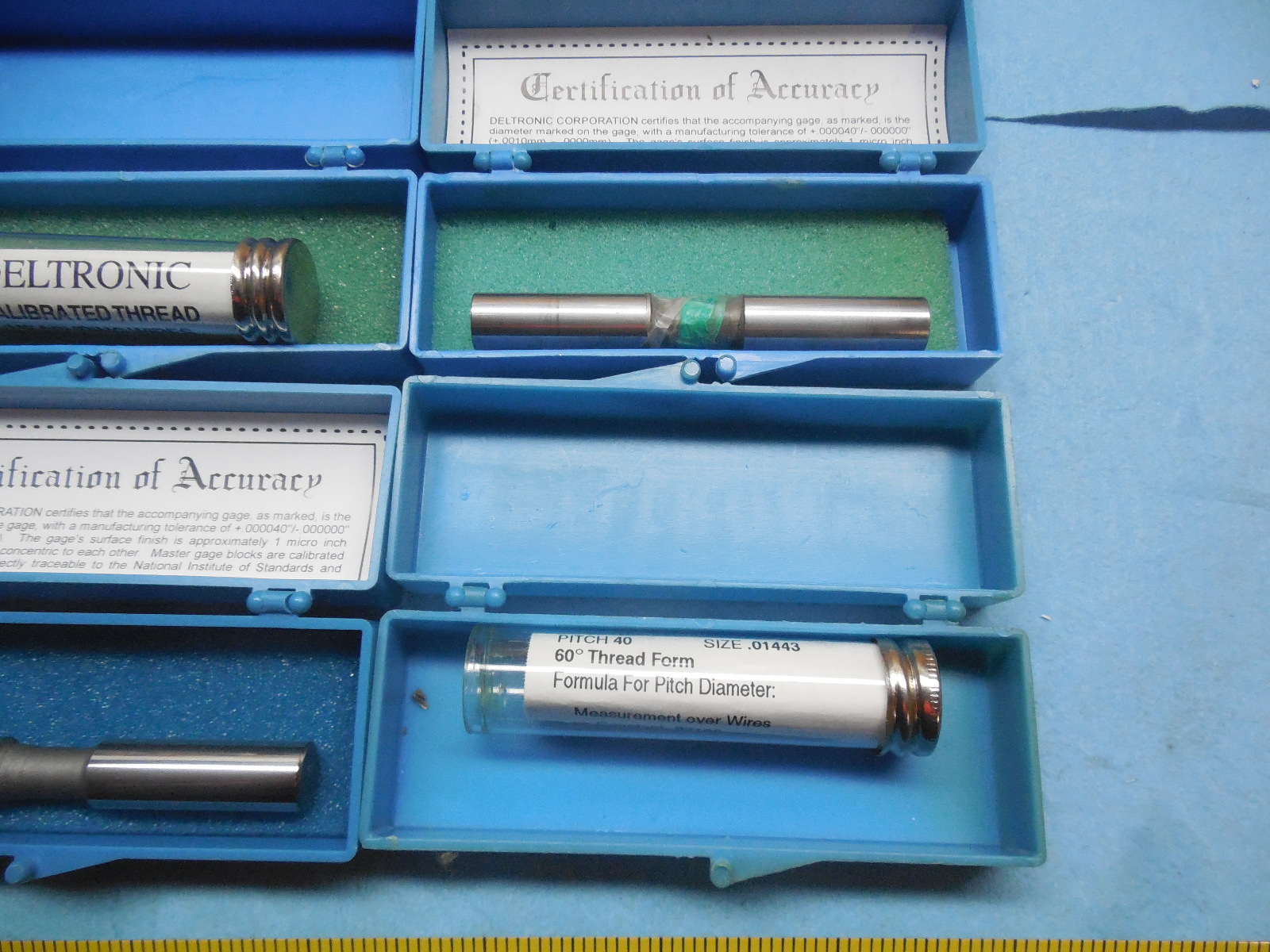 LOT OF 12 DELTRONIC PIN PLUG GAGES .2382 .2381 .2373 .2370 .3949 .3946