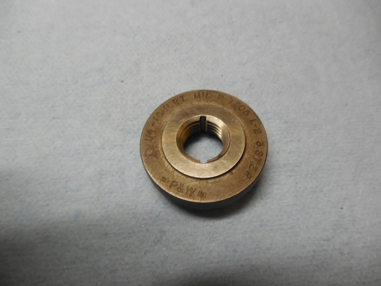 1/4 18 NPT L2 3 STEP PIPE THREAD RING GAGE .250 N.PT. L2 INSPECTION