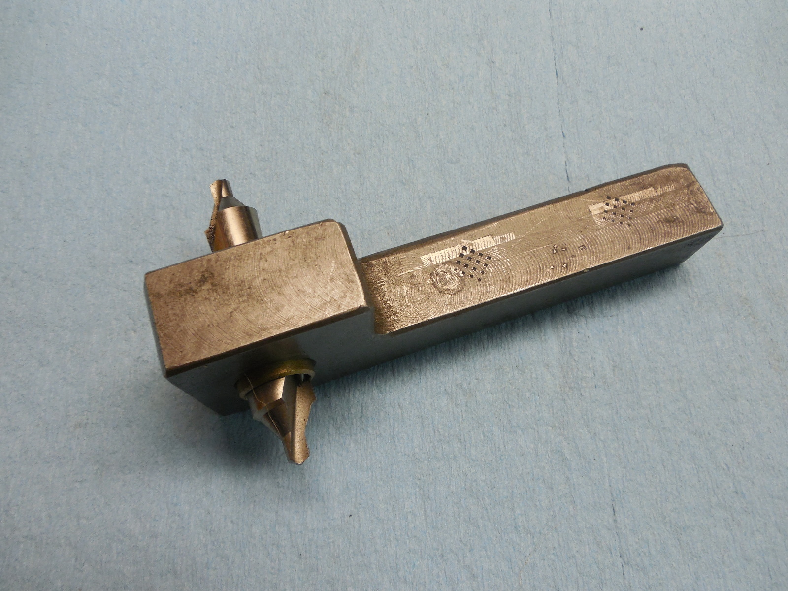 LATHE CENTER DRILL / CHAMFERRING TOOL HOLDER 1" SQUARE SHANK MACHINE