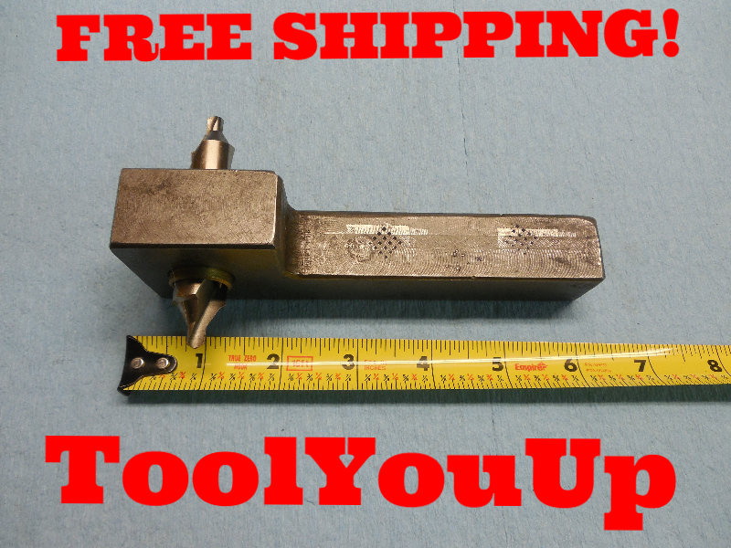 LATHE CENTER DRILL / CHAMFERRING TOOL HOLDER 1" SQUARE SHANK MACHINE