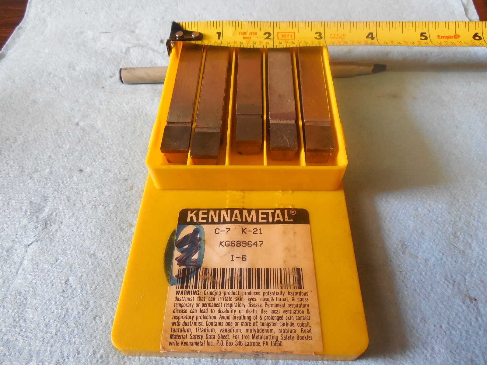 4pcs K68 7/16 SQUARE CARBIDE BRAZED LATHE TURNING TOOL BIT 2pcs K21