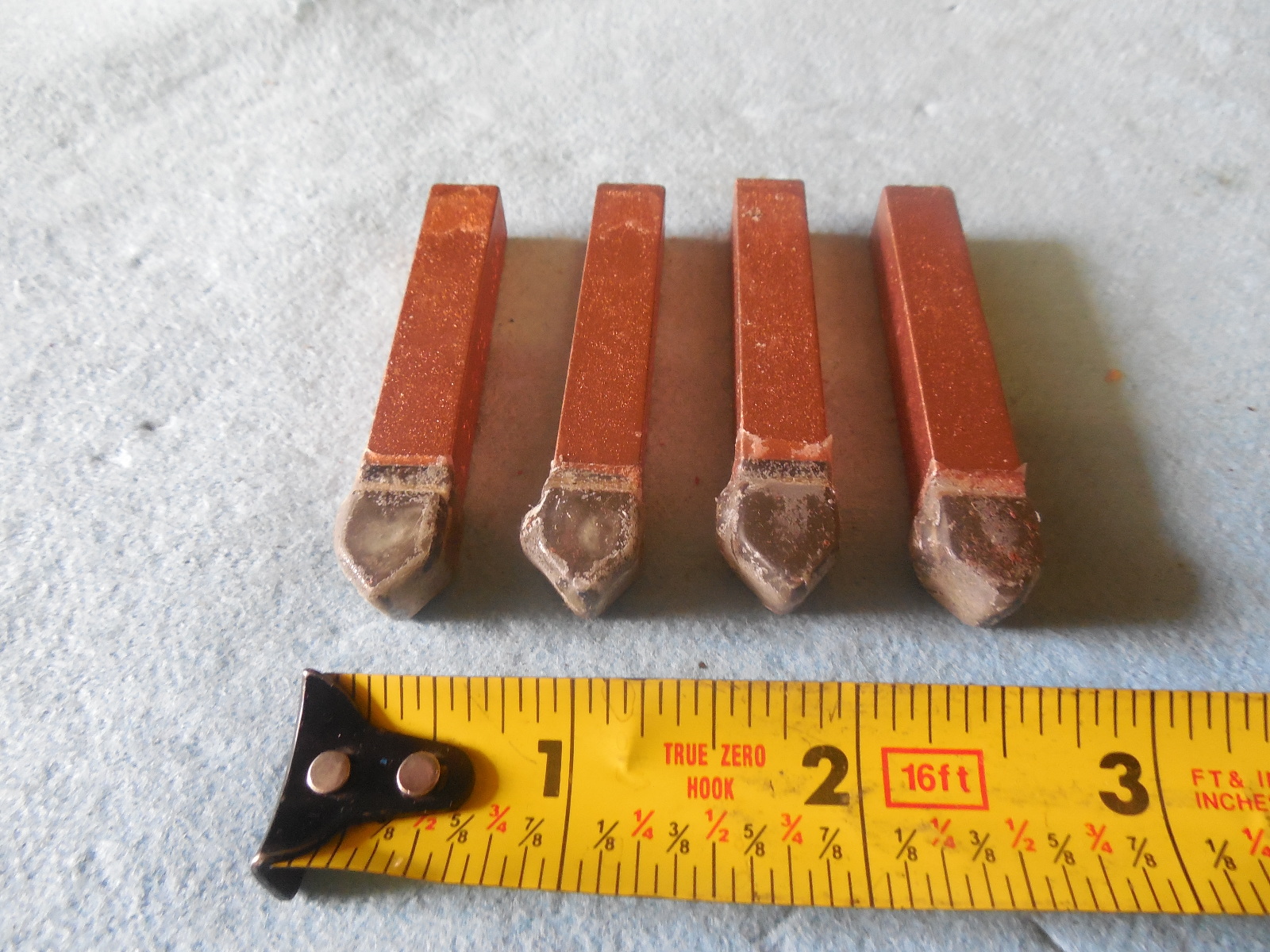 4 pcs NEW 3/8 SQUARE CARBIDE BRAZED LATHE TURNING TOOL BIT POINTED