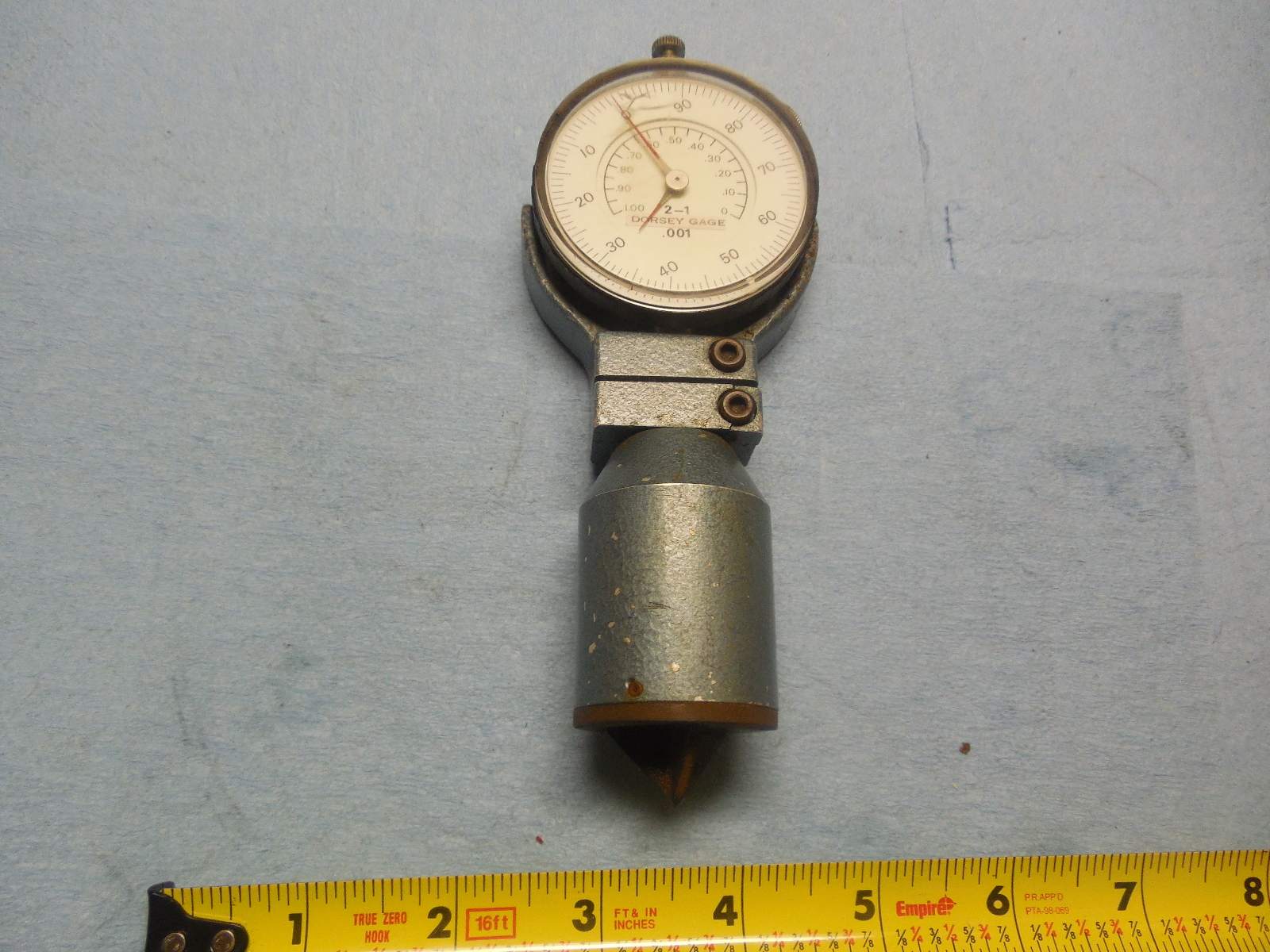 DORSEY GAGE .001 2 1 COUNTERSINK GAGE DIAL INDICATOR PRECISION TOOLING