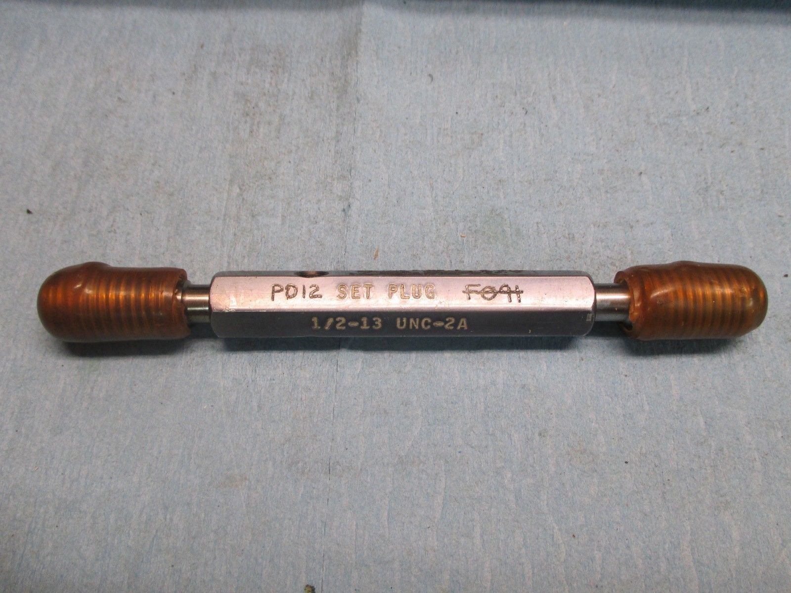 1/2 13 UNC 2A SET THREAD PLUG GAGE .500 GO NO GO FOR CALIBRATING