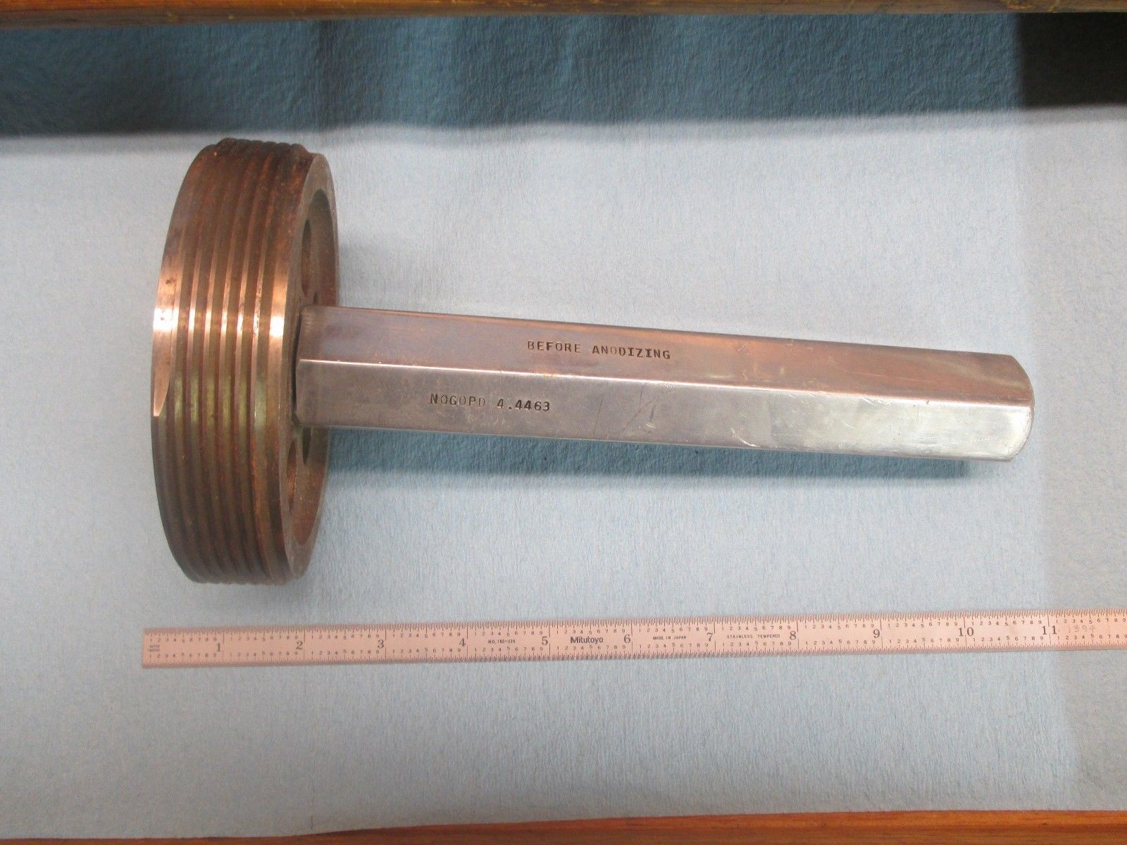 4 1/2 8 N BUTT 1 BUTTRESS THREAD PLUG GAGE BEFORE ANODIZING P.D. = 4.