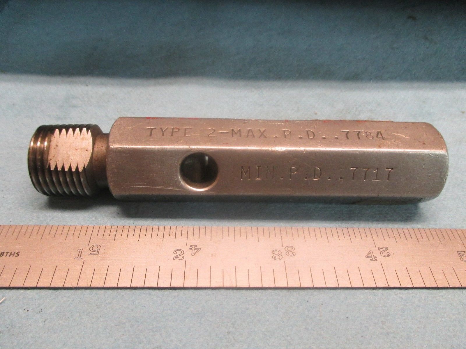 1/2 14 NPSF L1 PIPE THREAD PLUG GAGE .500 N.P.S.F. 2 STEPS L1 MACHINE