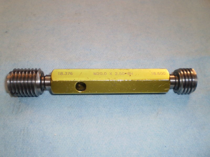 M20.0 X 2.50 6H METRIC THREAD PLUG GAGE GO NO GO GAUGE eBay