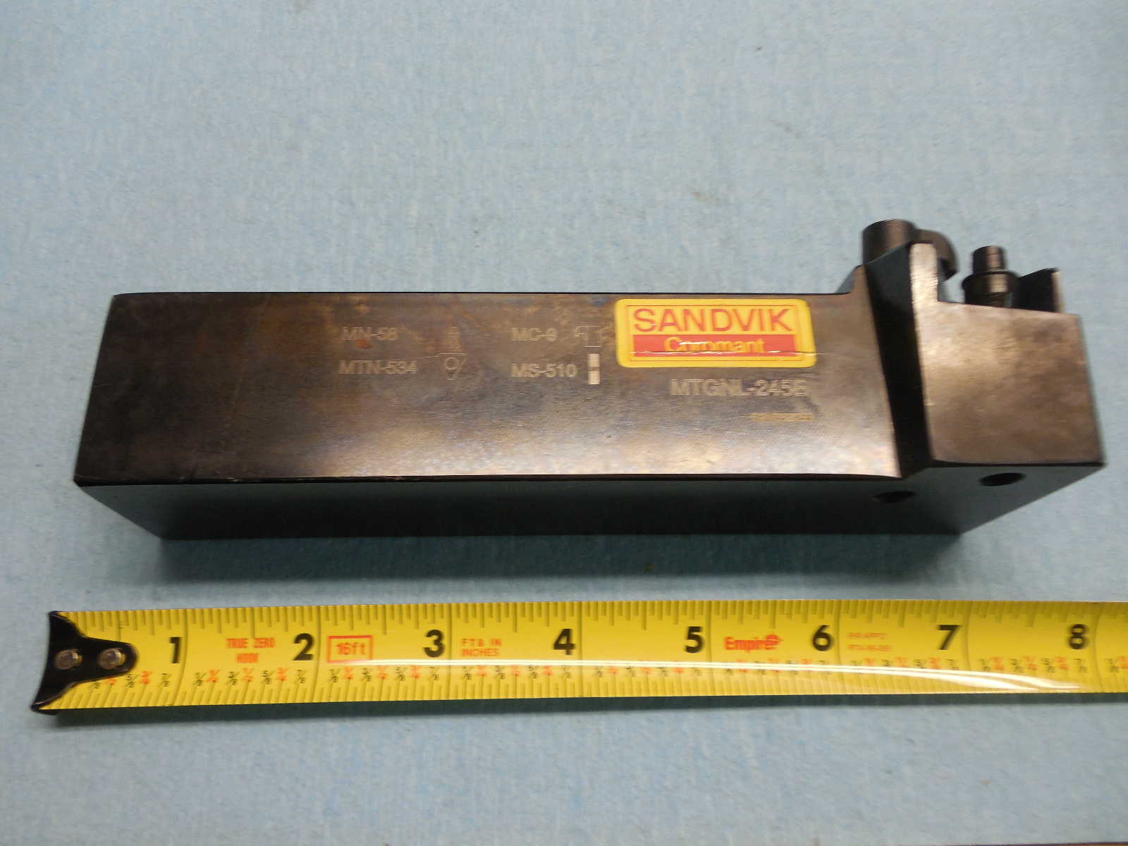 SANDVIK COROMANT TURNING TOOL 1-1/2" MTGNL-245E HOLDS TNMG 541 542 543