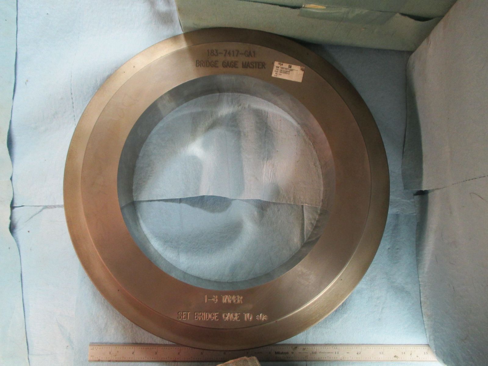 1" 8" TAPER BRIDGE GAGE MASTER SETTING RING GAGE PLAIN DIAL BORE GAGE