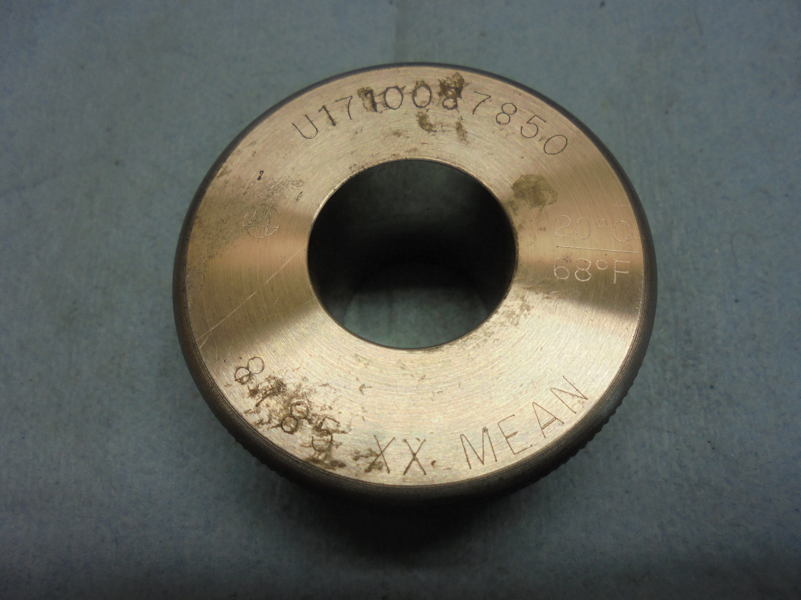 .8785 XX MEAN SMOOTH PLAIN BORE RING GAGE FOR CALIBRATING DIAL BORE