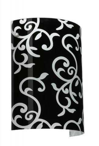 Besa Lighting 7089bd E1 Pn Tamburo 8 1 Light Wall Sconce Black Damask Art Gl Besa Lighting 7089bd E1 Pn Tamburo 8 1 Light Wall Sconce Black Damask Art Gl