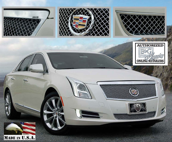 2013 14 Cadillac XTS Stainless Steel 2P Heavy Mesh Style E&G Grille 1001-0104-13