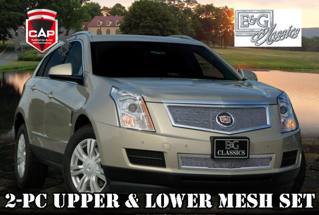 2010-2012 CADILLAC SRX 2PC CHROME FINE MESH E&G GRILLE SET 1003-0102-10