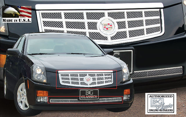 03-07 Cadillac CTS Stainless Steel 2PC Mesh 18 Style E&G Grille 1007-0018-13