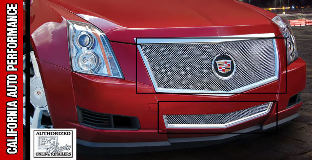 08-2013 Cadillac CTS Stainless Steel 2PC Fine Mesh Style E&G Grille 1007-0102-08