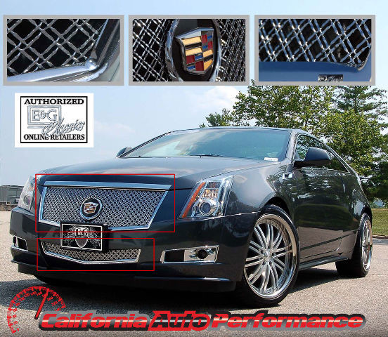 08-2013 Cadillac CTS Stainless Steel 2P Dual Weave Mesh E&G Grille 1007-0104-08D