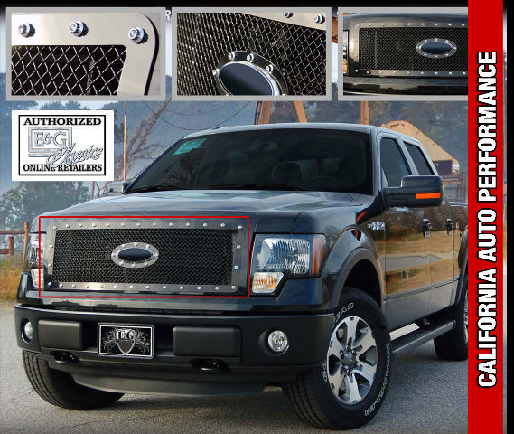 09-2014 F150 F-150 E-Power 1PC Black Heavy Mesh Style E&G Grille 1045-0104-09EP