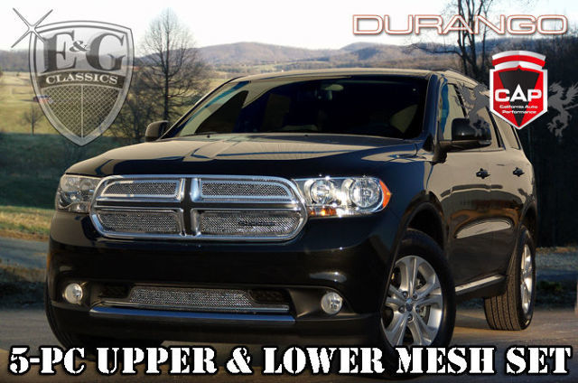 2011-2013 DODGE DURANGO 5PC CHROME FINE MESH E&G GRILLE SET 1103-0102-11