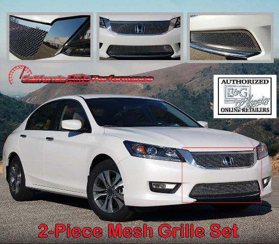 2013-2014 Accord Sedan Stainless Steel 2PC Fine Mesh E&G Grille Set 1110-0102-13