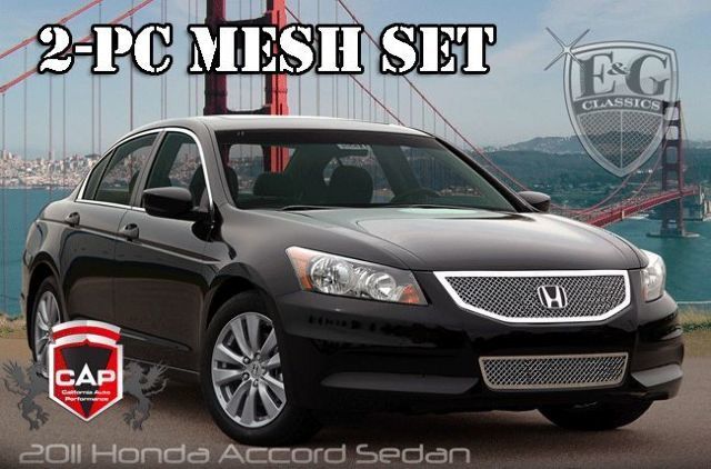11 2012 ACCORD SEDAN 2PC CHROME HEAVY MESH E&G GRILLE SET 1110-0104-11