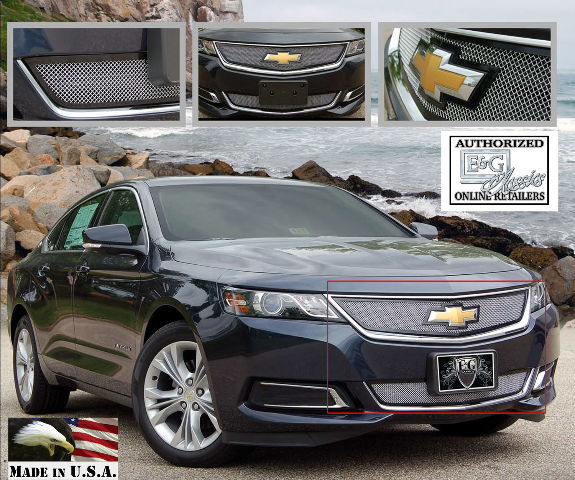 2014 CHEVROLET IMPALA 2PC SUPER FINE MESH GRILLE GRILL E&G 1126-0108-14
