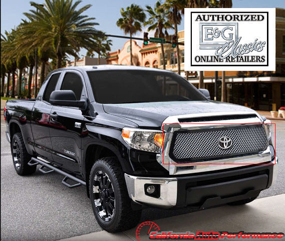 2014 TUNDRA CHROME HEAVY MESH E&G UPPER GRILLE 1276-0104-14