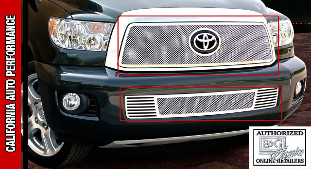 08-13 Toyota Sequoia Stainless Steel 2PC Fine Mesh Style E&G Grille 1295-0102-08