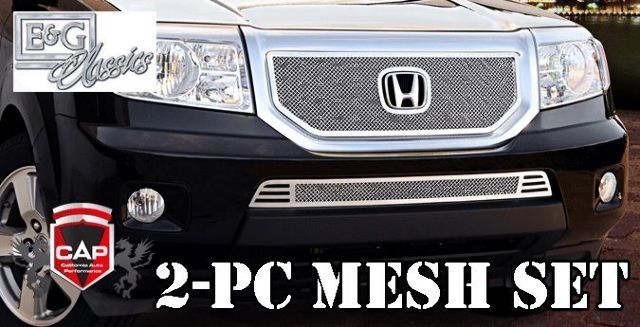 2009-2011 PILOT 2-PC CHROME FINE MESH E&G GRILLE SET 1317-0102-09