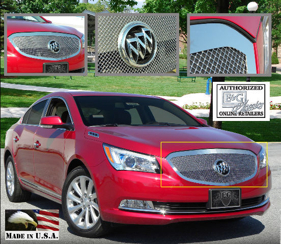 2014 BUICK LACROSSE 1PC STAINLESS STEEL FINE MESH GRILLE GRILL E&G 1348-010U-14
