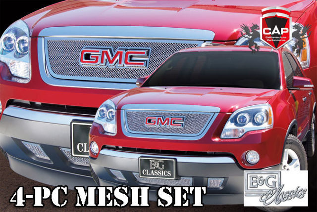 2007-2012 GMC ACADIA 4P CHROME FINE MESH E&G GRILLE SET 1371-0102-07
