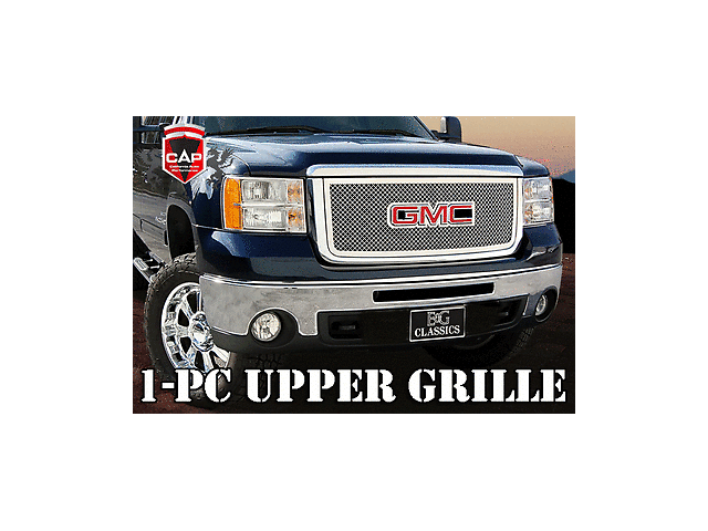 07 08 09 10 GMC SIERRA HD 1PC CHROME HEAVY MESH E&G GRILLE 1383-010U-07