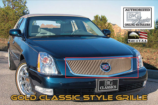 2006-2011 Cadillac DTS Gold Vertical Style E&G Grille 1986-0121-06