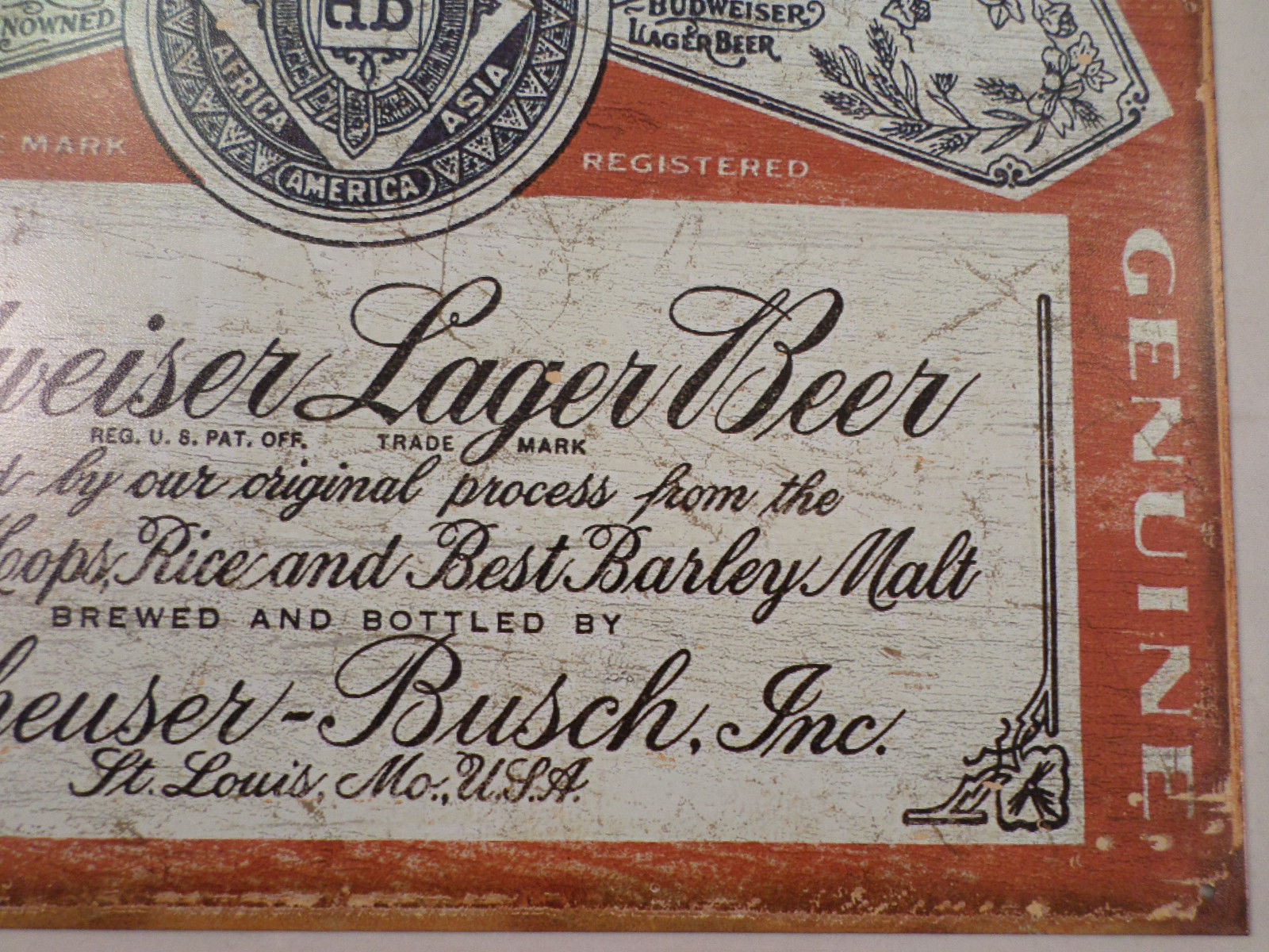 Man Cave Wall Art budweiser lager weathered label tin sign man cave wall art bar Man Cave Wall Art budweiser lager weathered label tin sign man cave wall art bar
