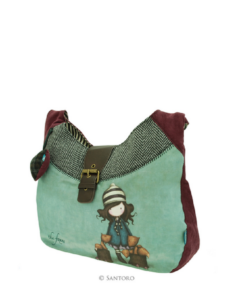 Santoro London Gorjuss Slouchy Bag The Foxes Handbag Crossbody Dragonfly Whispers